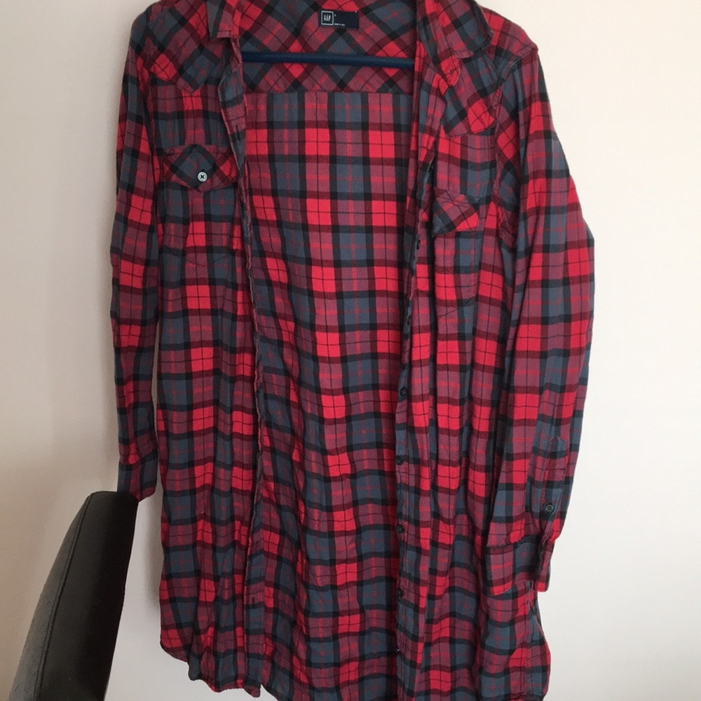 Plaid button up t shirt dress